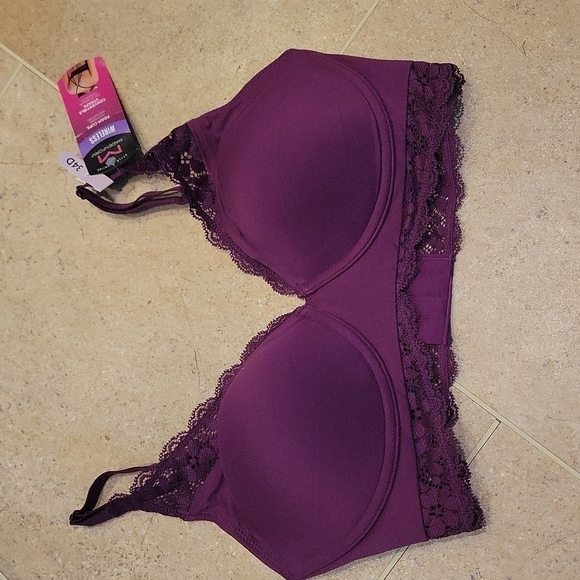 NEW! MAIDENFORM Pure Comfort Convertible Wireless Lace Bralette 34D. - Picture 6 of 10